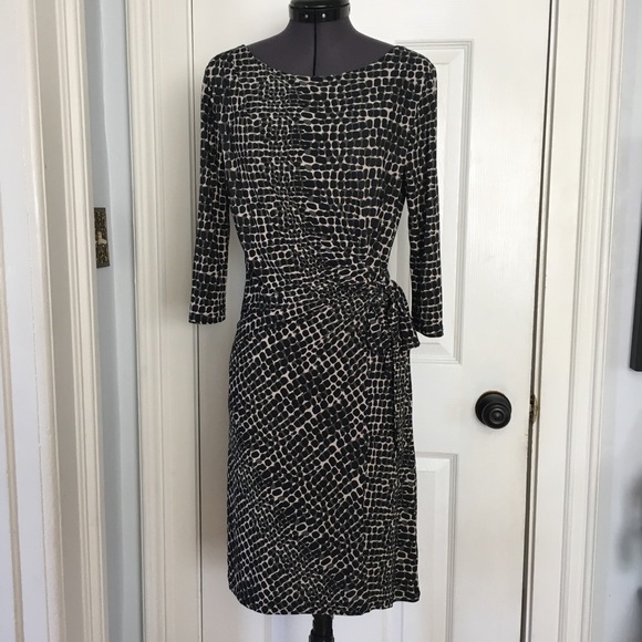 🦋 3 for $25 - DKR Knit Animal Printed Tie Waist Dress - Picture 1 of 10